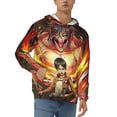 thumbnail image 1 of Attack On Titan Men's Hoodie With Color Drawstrings Sweatshirt Hooded Pullover Print Winter Coat Jacket 3x-Large, 1 of 9