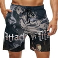 thumbnail image 1 of Attack On Titan Men's Swim Trunks Board Shorts Drawstring Elastic Waist Quick Dry Swimsuits Beach Shorts with Pockets L, 1 of 8