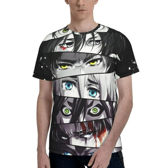 Attack On Titan Men's T Shirts Cartoon Graphic Short Sleeve Tees Novelty Casual Unisex Adults Tee Shirt Tops