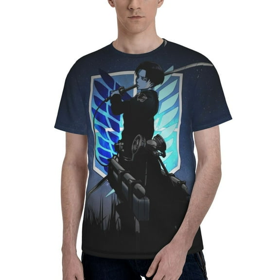 Attack On Titan Men's T Shirts Cartoon Graphic Short Sleeve Tees Novelty Casual Unisex Adults Tee Shirt Tops