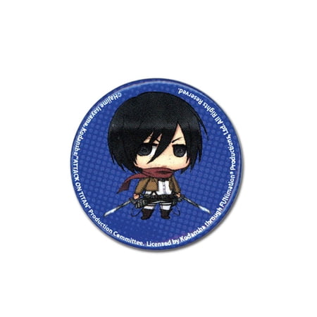 Great Eastern Entertainment Attack On Titan Sd Mikasa Button, 125