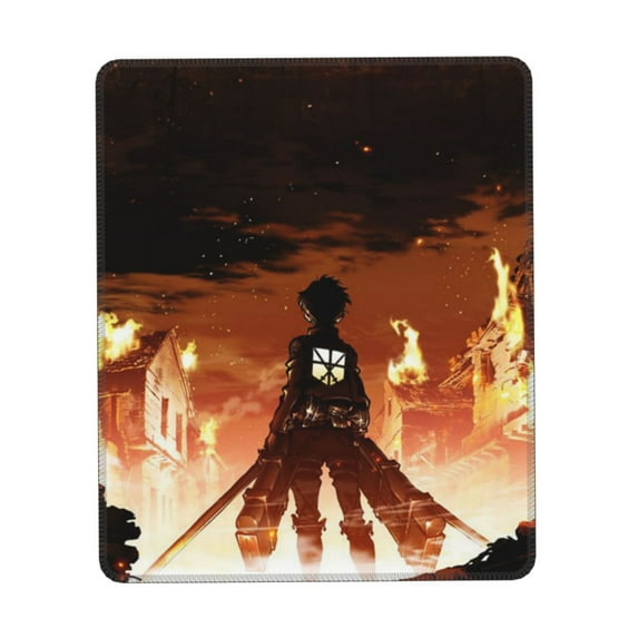 Attack On Titan Mousepad Non-Slip Rubber Base Computer Mouse Pads 7.9 X 9.5 In Gaming Mouse Mat For Office Laptop