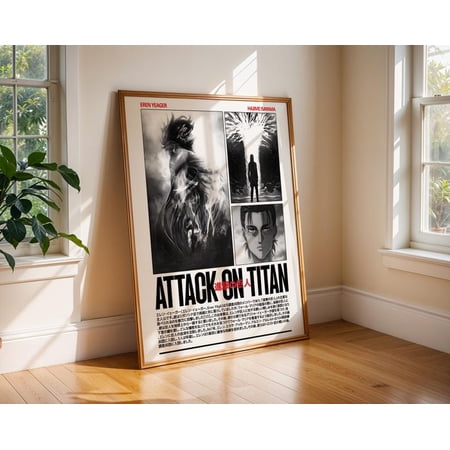 Attack On Titan Poster Manga Art Character Design Wall Decor for Gaming Room House Interior Gift for Fan Idea Size 24x36 Unframed Poster price history and forecast - PosMelo