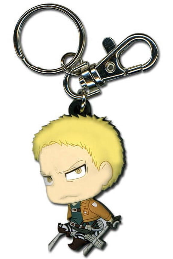 Key Chain - Attack on Titan - New SD Chibi Reiner Toys Anime Ring ge36914