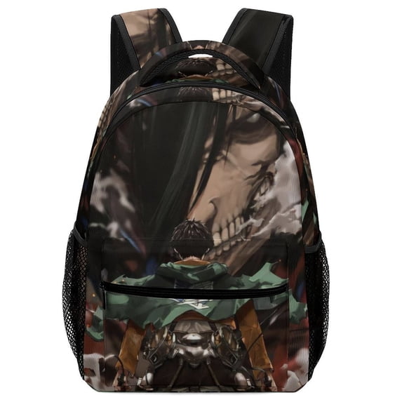 Attack On Titan School Backpack Bookbag Cartoon Schoolbag Lightweight Book Bag Daypack