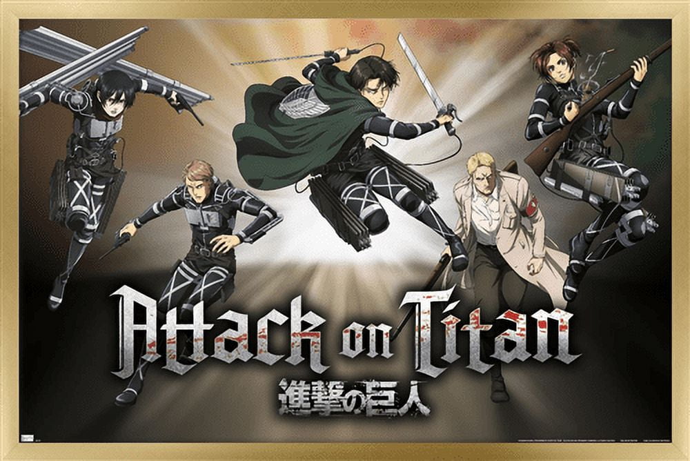 Attack On Titan: Season 4 - Collage Wall Poster, 22.375" x 34", Framed