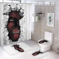 thumbnail image 1 of Attack On Titan Shower Curtain Set 4 Piece, Set Bathroom Sets with Rugs(Bath Mat,U Shape Mat Toilet Lid Cover Mat) Durable Bathroom Decor, 1 of 8