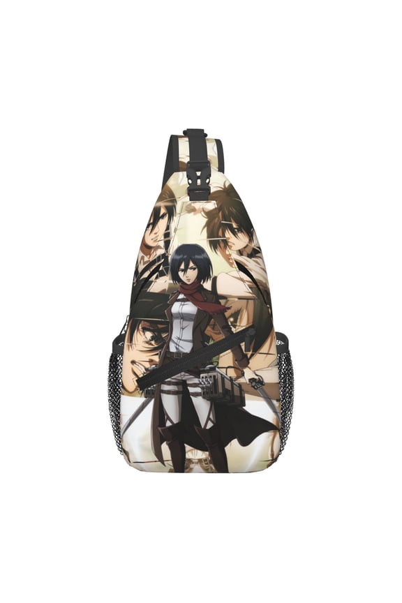 Attack On Titan Sling Bag Crossbody Sling Backpack Chest Bag Daypack Purses Shoulder Bag For Women Men Travel Hiking