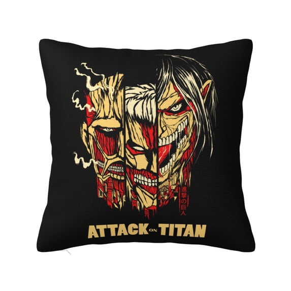 Attack On Titan Square Pillow Case Pillow Holder Soft Decorative Pillow Sham Cushion Cases Pillowcase 24"X24"