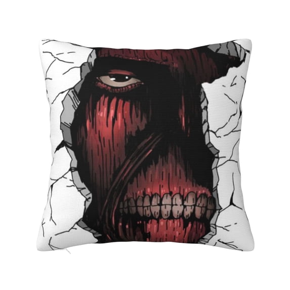 Attack On Titan Square Pillow Case Pillow Holder Soft Decorative Pillow Sham Cushion Cases Pillowcase 26"X26"