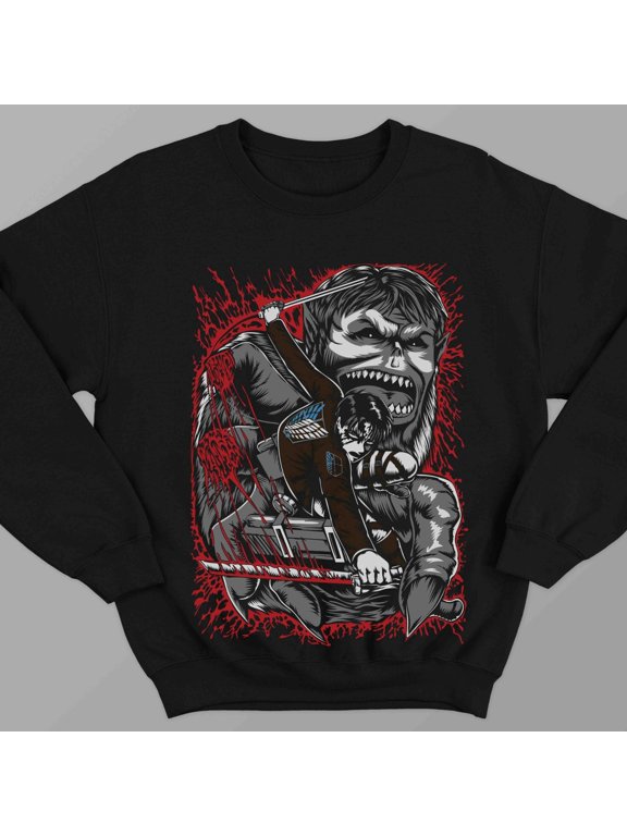 Attack On Titan Sweatshirt, Cozy Anime Manga Sweatshirt Sizes S-5Xl GooGate