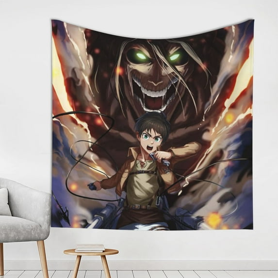 Attack On Titan Tapestry 59x59 Inch Wall Hanging Blanket Soft Tablecloth Wall Hanging Tapestries Home Decor Posters For Home Dormitory