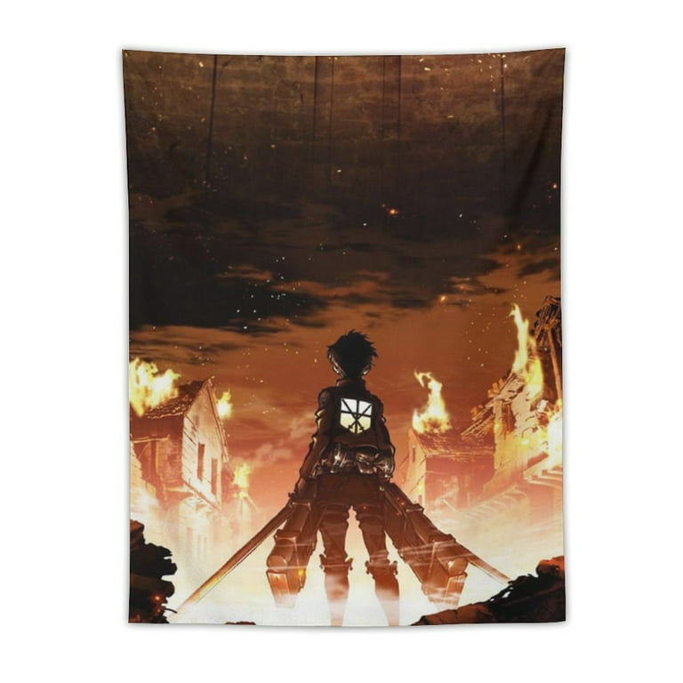 Attack On Titan Tapestry Wall Hanging Blanket Soft Tablecloth Wall
