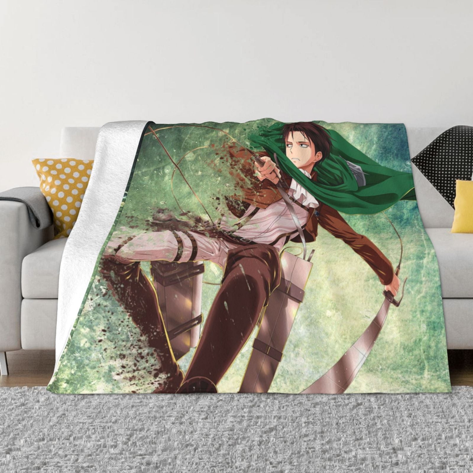 Attack On Titan Throw Blanket Couch Bed Sofa Soft Lightweight Warm Cozy