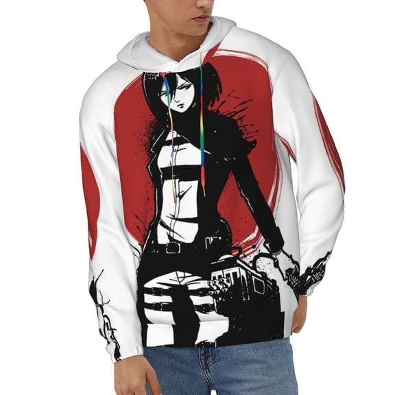 Attack On Titan Unisex Hoodies 3D Print Hooded Sweatshirt for Men Women, Long Sleeve Fall Pullover Top with Pockets