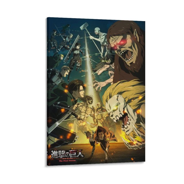 Attack On Titan Wall Hanging Painting Wall Art Canvas Paintings Posters
