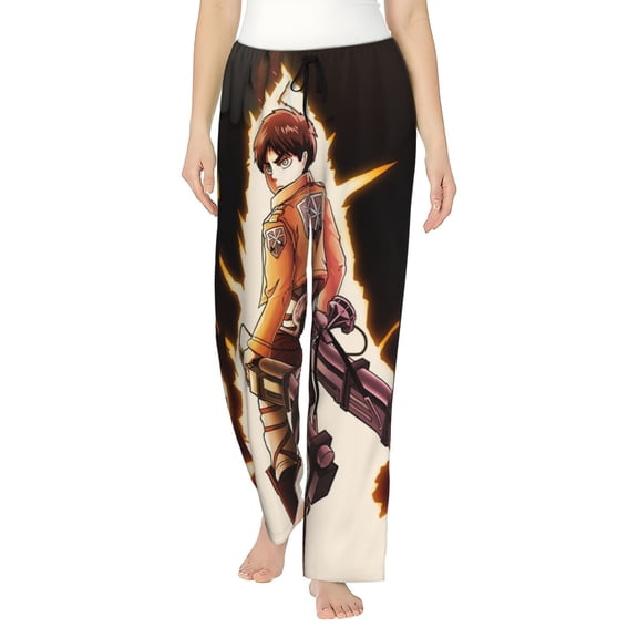 Attack On Titan Women's Pajama Pants Comfy Casual Loose Sleep Bottoms Pants Drawstring Wide Leg Long Lounge Pants