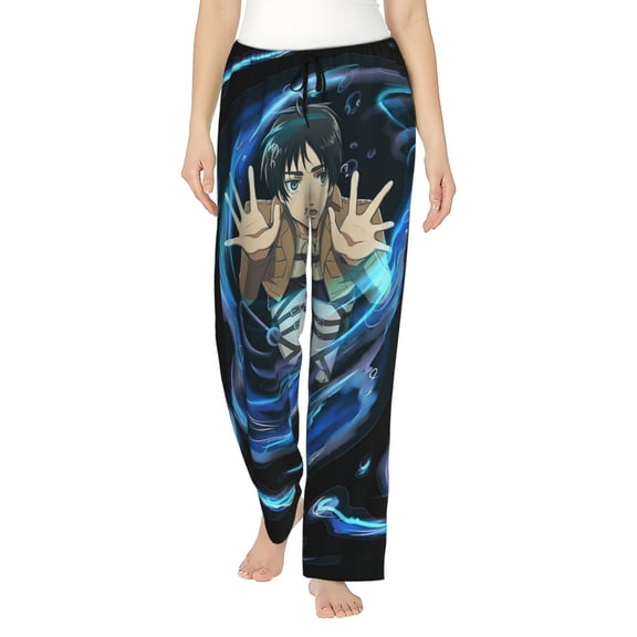 Attack On Titan Women's Pajama Pants Comfy Casual Loose Sleep Bottoms Pants Drawstring Wide Leg Long Lounge Pants
