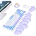 thumbnail image 1 of Attack Shark Cloud Keyboard Mouse Wrist Rest with Coaster Set,Ergonomic Palm Rest Combo for Pain Relief, Non-slip Base,Ultra-Soft Memory Foam Wrist Cushion Support for Comfortable Typing/Gaming-Purple, 1 of 5