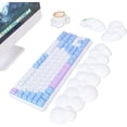 thumbnail image 1 of Attack Shark Cloud Keyboard Mouse Wrist Rest with Coaster Set,Ergonomic Palm Rest Combo for Pain Relief, Non-Slip Base,Ultra-Soft Memory Foam Wrist Cushion Support for Comfortable Typing/Gaming-White, 1 of 5