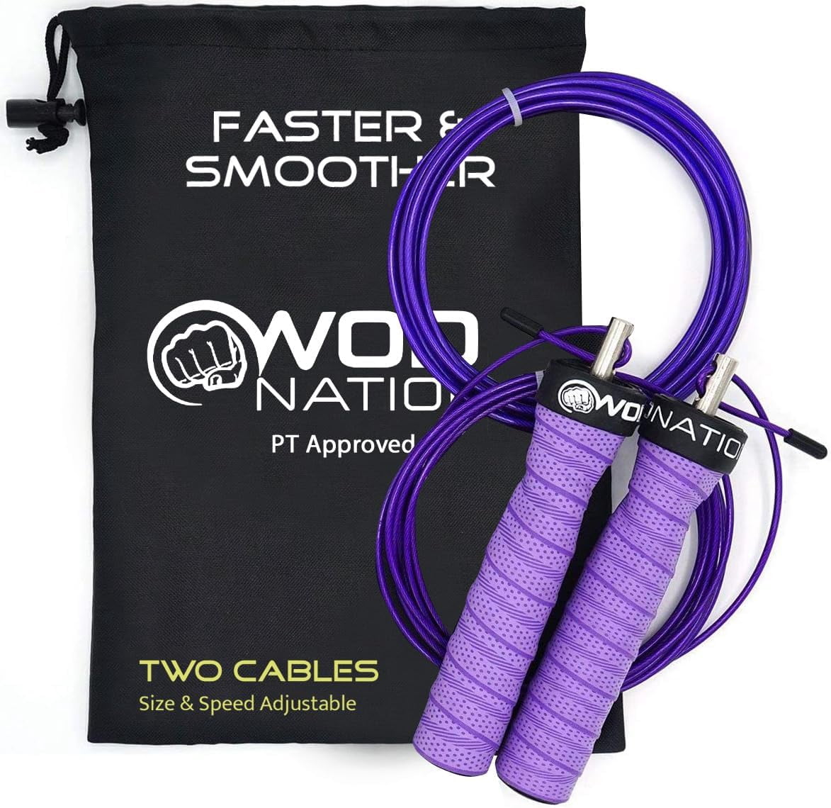 Attack Speed Jump Rope : Adjustable Jumping Ropes : Unique Two Cable ...