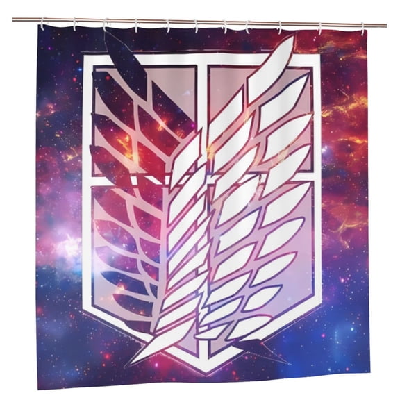 Attack On Titan Bathroom Shower Curtain,Bath Curtains Durable Waterproof Bath Curtain With 12 Hooks,72x72in, Adluts Girls Boys Bathroom Decor House Gifts