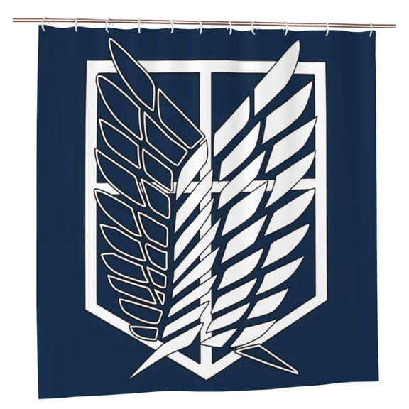 Attack On Titan Bathroom Shower Curtain,Bath Curtains Durable Waterproof Bath Curtain With 12 Hooks,72x72in, Adluts Girls Boys Bathroom Decor House Gifts