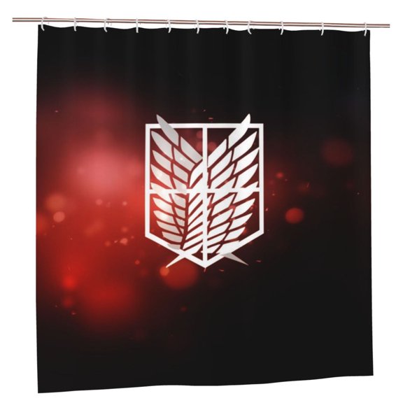 Attack On Titan Bathroom Shower Curtain,Bath Curtains Durable Waterproof Bath Curtain With 12 Hooks,72x72in, Adluts Girls Boys Bathroom Decor House Gifts