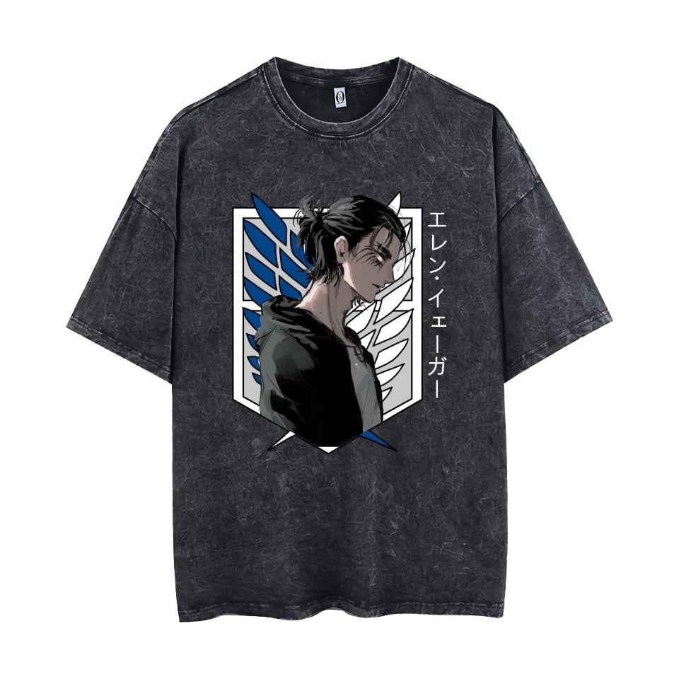 Maglietta Attack On Titan – Survey Corps Adult, T-Shirt 100% Cotone, Morbida E Resistente
