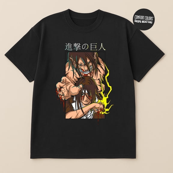 Attack Titan Eren Anime Shirt Attack Titan Manga Shirt Eren Yaeger Shirt Aot Shirt Anime Graphic Sweatshirt Attack Titan Shirt Eren Aot Tee