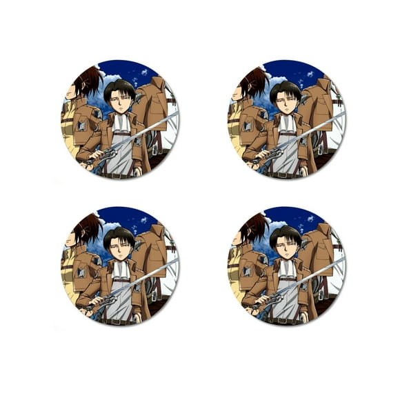 Attack on Titan Fridge Magnets 4pcs Ball Fridge Magnets Cute Matte Decorative Whiteboard Magnets for Home Kitchen Storage Cabinet Office Calendar Whiteboard Map Fun Decoration