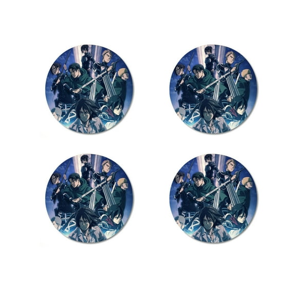 Attack on Titan Fridge Magnets 4pcs Ball Fridge Magnets Cute Matte Decorative Whiteboard Magnets for Home Kitchen Storage Cabinet Office Calendar Whiteboard Map Fun Decoration