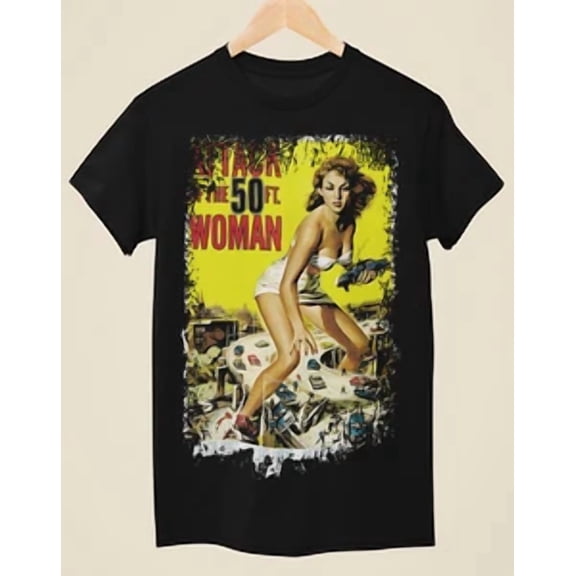 Attack of the 50ft Woman - Movie Poster Inspired Unisex Black T-Shirt