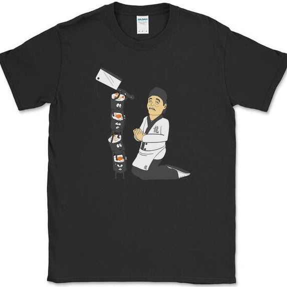 Attack of the Sushi T-Shirt Funny Food Roll Chef Rice Humor Graphic Tee - Black, S