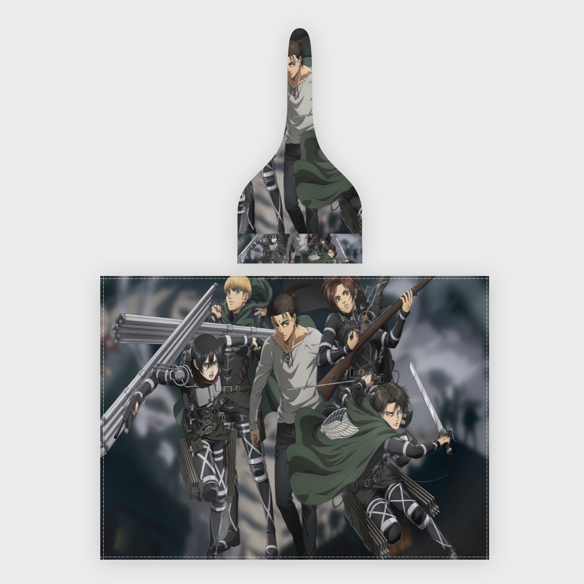 Attack on Titan 2 Piece Baby Swaddle Hooded Set, Newborn Swaddle