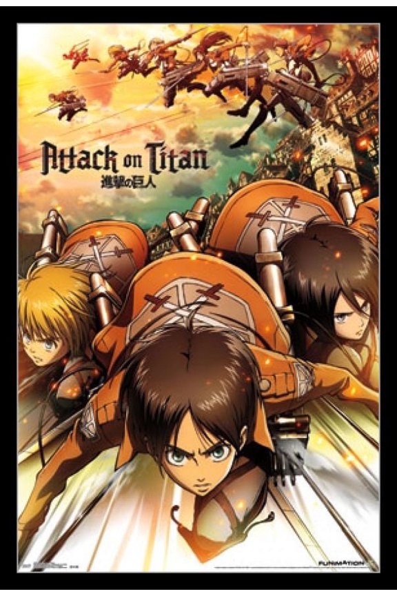 Attack on Titan - Attack Laminated & Framed Poster Print (24 x 36)
