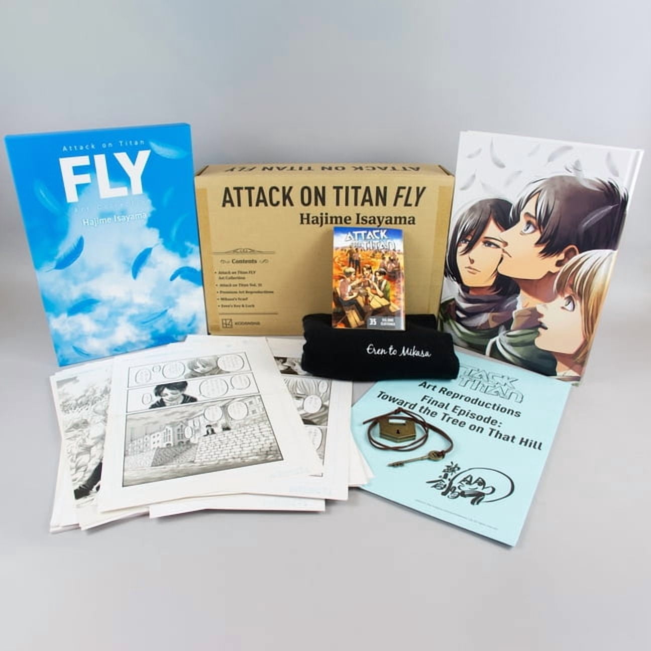 Attack on Titan 35: FLY Collector's Box Set, 216-Page Art Book
