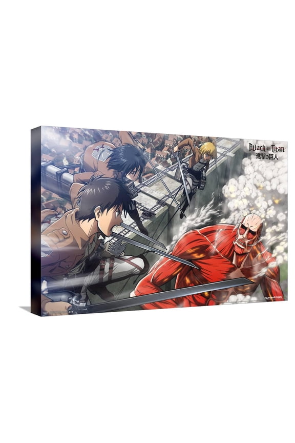 Attack on Titan - Battle Canvas Wall Poster, 14.725" x 22.375"