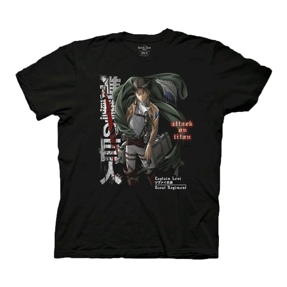 Attack on Titan Black Graphic T-Shirt - Small