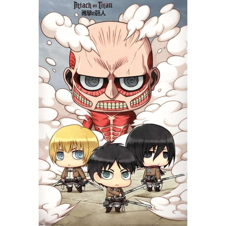 Attack on Titan - Chibi Group Wall Poster, 14.725" x 22.375"