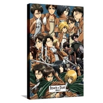 Attack on Titan - Collage Canvas Wall Poster, 14.725" x 22.375"