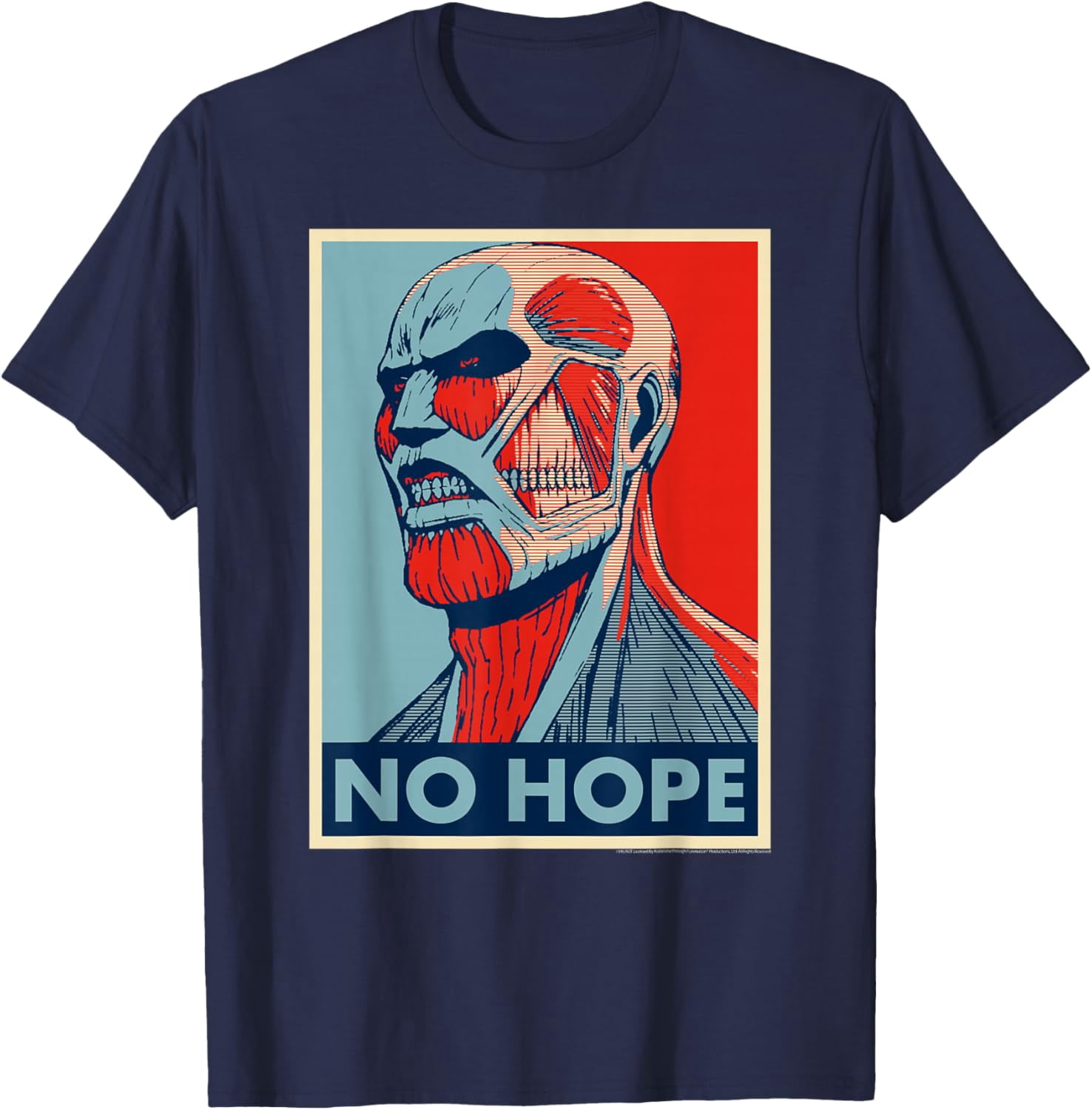 Attack on Titan Colossus Titan No Hope Poster Art Anime T-Shirt ...