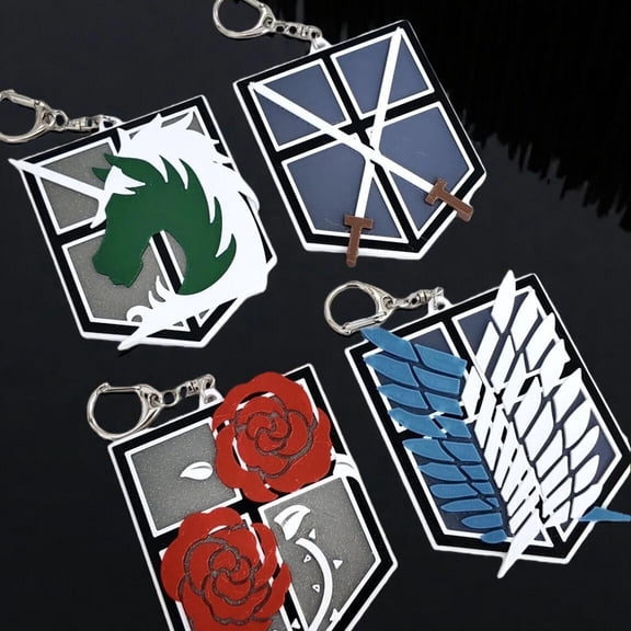 Attack on Titan Complete Corps Keychain Set - Eren Yeager - Scouting Garrison Military Training - 3D Printed AOT Gift - Anime Lover Gift (1 keychain)