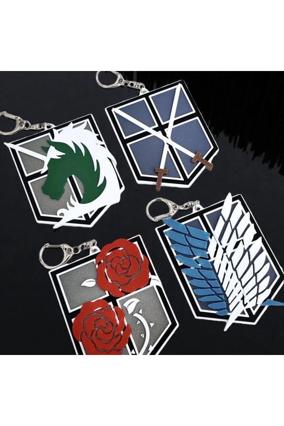 Attack on Titan Complete Corps Keychain Set - Eren Yeager - Scouting Garrison Military Training - 3D Printed AOT Gift - Anime Lover Gift (1 keychain)