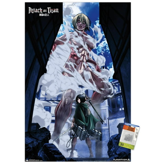 Attack on Titan - DVD Wall Poster with Push Pins, 22.375" x 34"