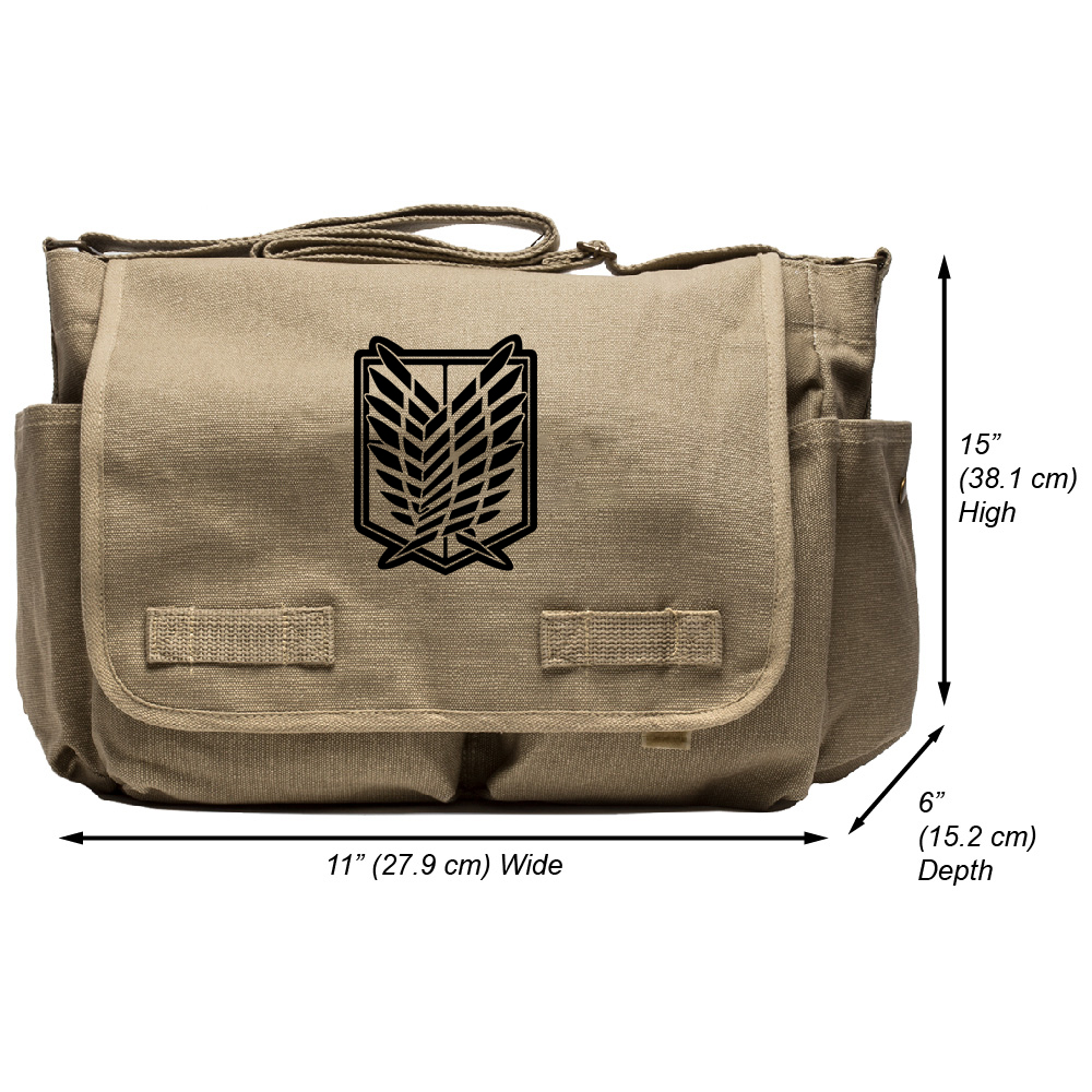 Survey Corps Canvas Bag Anime Attack On Titan Messenger Bag - Survey ...