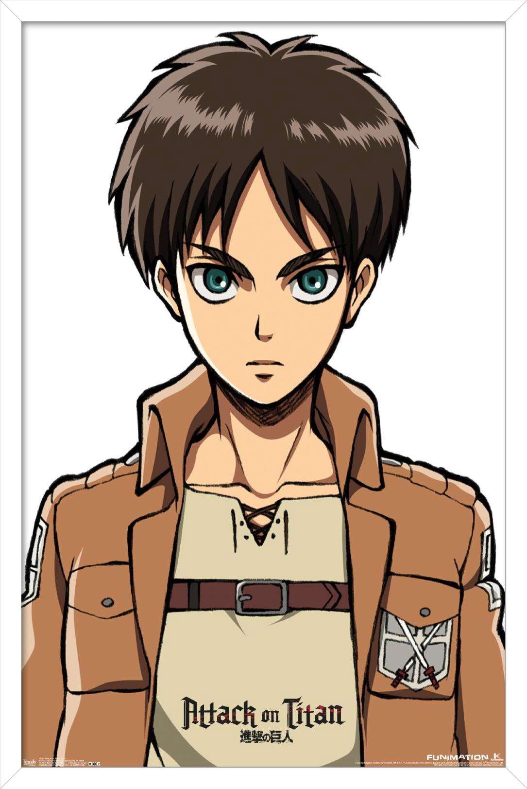 Attack on Titan - Eren Wall Poster, 14.725" x 22.375", Framed