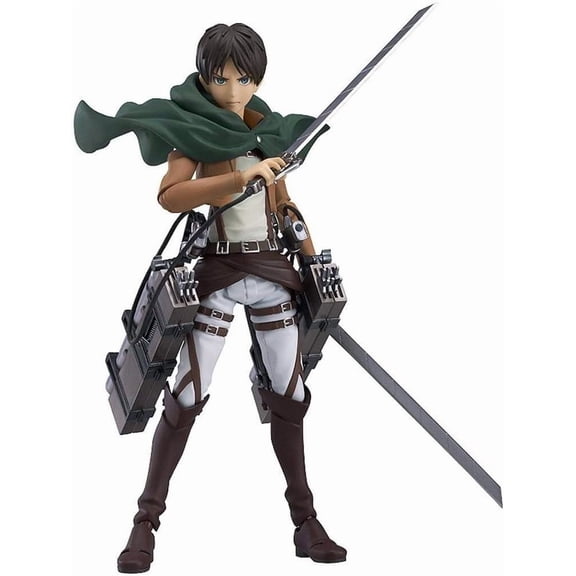 Attack/on Titan Eren Yeager Figma Action Figure with Weapons, 14cm