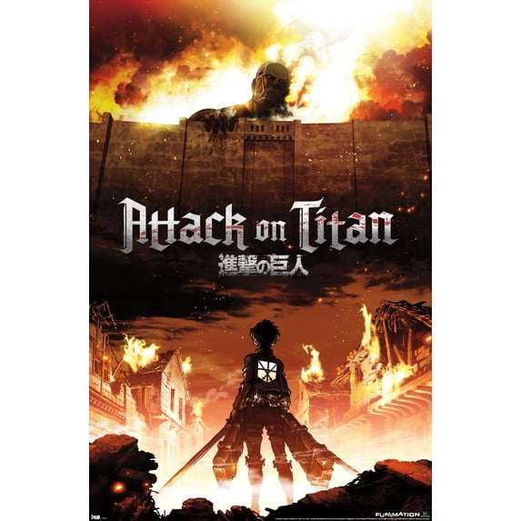 Attack on Titan - Fire Wall Poster, 22.375" x 34"
