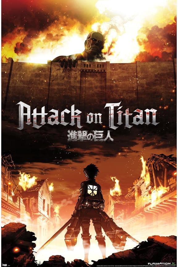 Attack on Titan - Fire Wall Poster, 22.375" x 34"